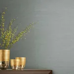 York Wallcoverings Shining Sisal Blue & Silver Wallpaper - SKU DD3734