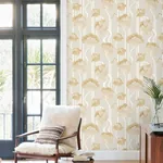 York Wallcoverings Shirley Neutral Deco Floral Peel & Stick Wallpaper - SKU PSW1568RL