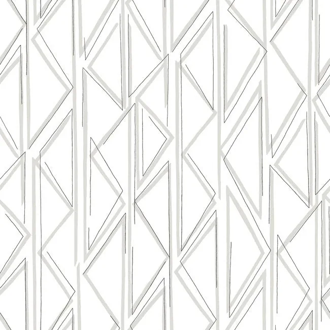 York Wallcoverings Sideways Sketch Grey Wallpaper - SKU PSW1500RL