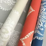 York Wallcoverings Signet Medallion Damask Coral Wallpaper - SKU DM4981
