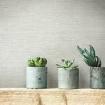 York Wallcoverings Silk Linen Weave Grey Wallpaper | Wallpaper Twins York Wallcoverings Silk Linen Weave Grey Wallpaper - SKU FH4060