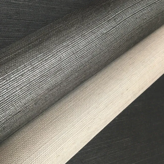 York Wallcoverings Sisal Grasscloth Grey & Taupe Wallpaper - SKU NZ0791