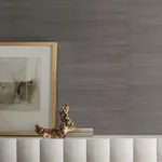 York Wallcoverings Sisal Grasscloth Silver Metallic Wallpaper - SKU VG4418