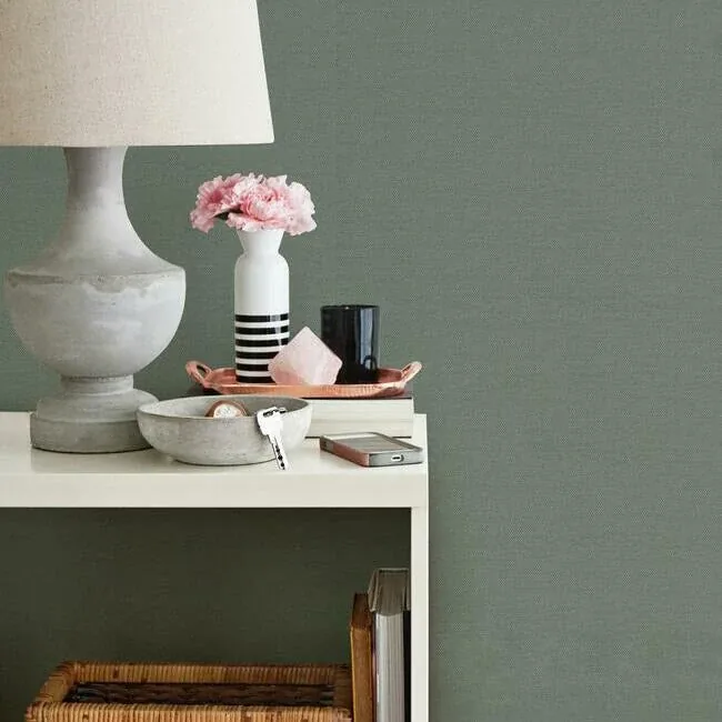 York Wallcoverings Sisal Twill Color Grasscloth Aquamarine Wallpaper - SKU VX2269