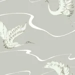 York Wallcoverings Soaring Cranes Taupe Wallpaper | Wallpaper Twins York Wallcoverings Soaring Cranes Taupe Wallpaper - SKU BW3872