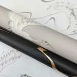 York Wallcoverings Soaring Cranes Taupe Wallpaper | Wallpaper Twins York Wallcoverings Soaring Cranes Taupe Wallpaper - SKU BW3872