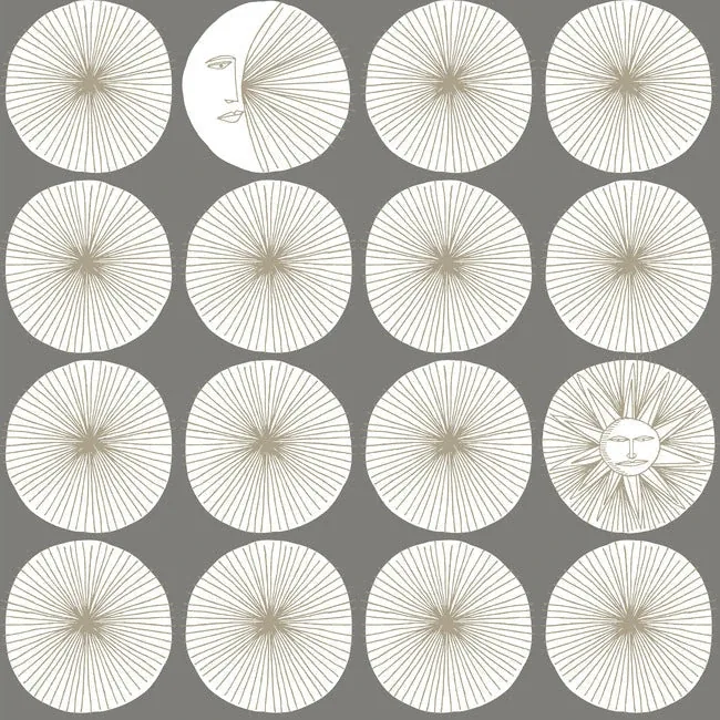 York Wallcoverings Soho Starburst Grey Peel & Stick Wallpaper - SKU PSW1217RL