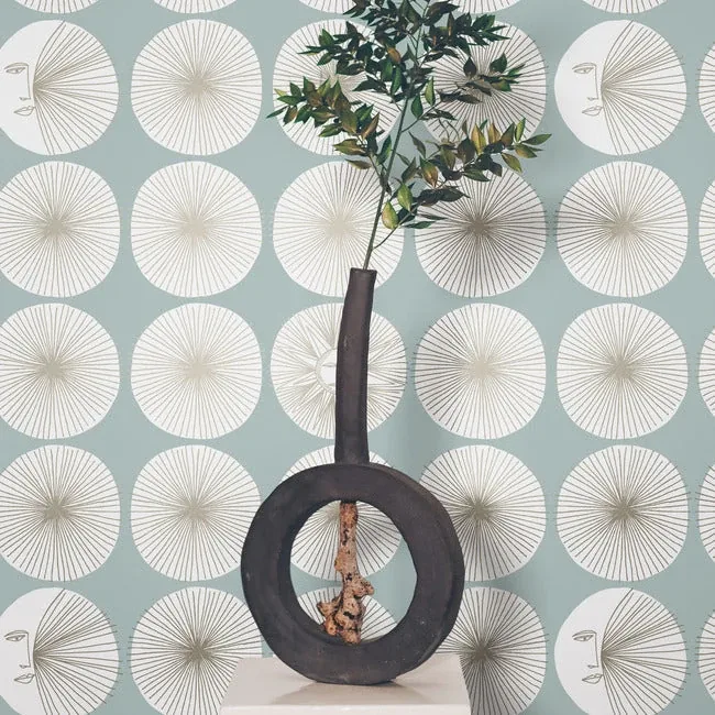 York Wallcoverings Soho Starburst Light Blue Peel & Stick Wallpaper - SKU PSW1215RL