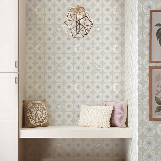 York Wallcoverings Soho Starburst Silver Peel & Stick Wallpaper - SKU PSW1216RL