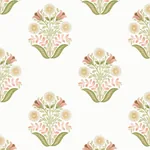 York Wallcoverings Sophie Pink Floral Medallion Peel & Stick Wallpaper - SKU PSW1577RL