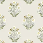 York Wallcoverings Sophie Sage Floral Medallion Peel & Stick Wallpaper | Wallpaper Twins York Wallcoverings Sophie Sage Floral Medallion Peel & Stick Wallpaper - SKU PSW1575RL