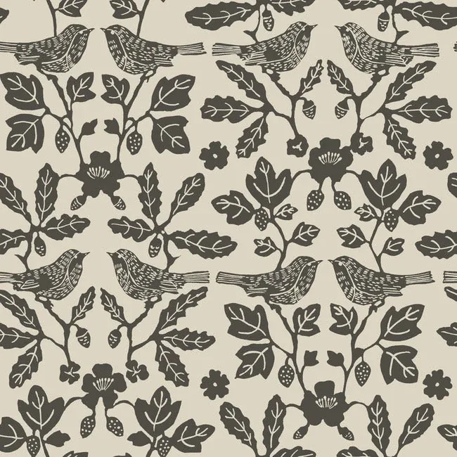 York Wallcoverings Sparrow & Oak Linen & Charcoal Peel & Stick Wallpaper - SKU PSW1442RL