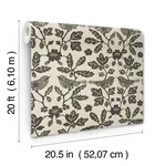 York Wallcoverings Sparrow & Oak Linen & Charcoal Peel & Stick Wallpaper - SKU PSW1442RL