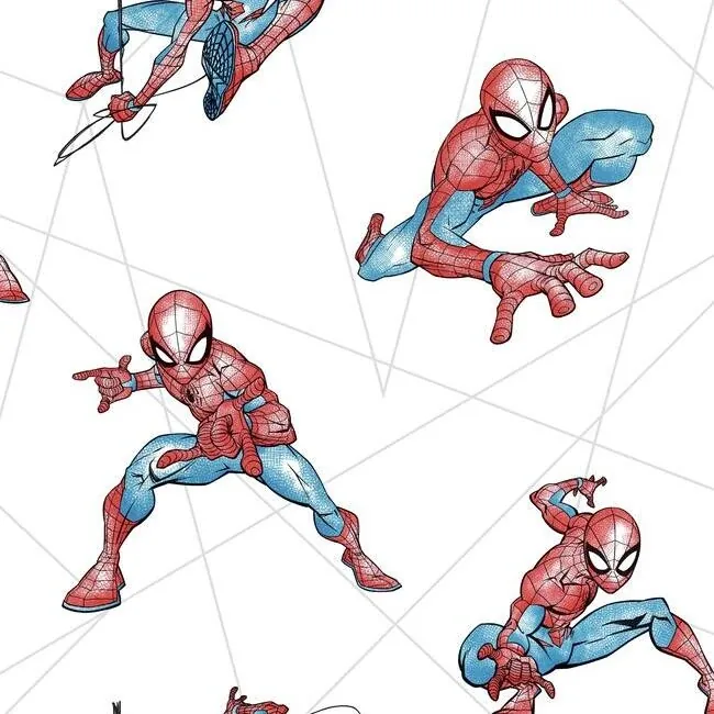 DI0939 | Spider-Man Fracture Blue & Grey Wallpaper