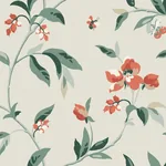 York Wallcoverings Springtime Beige & Orange Wallpaper - SKU GO8284