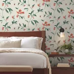 York Wallcoverings Springtime Beige & Orange Wallpaper - SKU GO8284