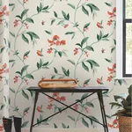 York Wallcoverings Springtime Beige & Orange Wallpaper - SKU GO8284