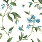 York Wallcoverings Springtime Blue & Green Wallpaper - SKU GO8283