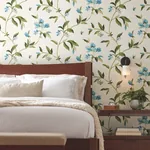 York Wallcoverings Springtime Blue & Green Wallpaper - SKU GO8283