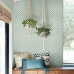 York Wallcoverings Stacked Scallops Blue Wallpaper | Wallpaper Twins York Wallcoverings Stacked Scallops Blue Wallpaper - SKU MK1151
