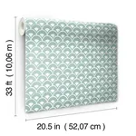 York Wallcoverings Stacked Scallops Blue Wallpaper | Wallpaper Twins York Wallcoverings Stacked Scallops Blue Wallpaper - SKU MK1157