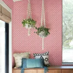 York Wallcoverings Stacked Scallops Pink Wallpaper | Wallpaper Twins York Wallcoverings Stacked Scallops Pink Wallpaper - SKU MK1155