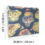 York Wallcoverings Staden Dark Blue Wallpaper - SKU MB29010