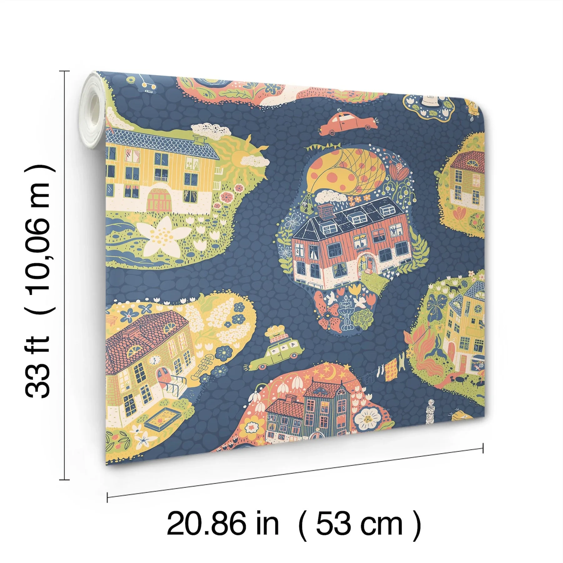 York Wallcoverings Staden Dark Blue Wallpaper - SKU MB29010