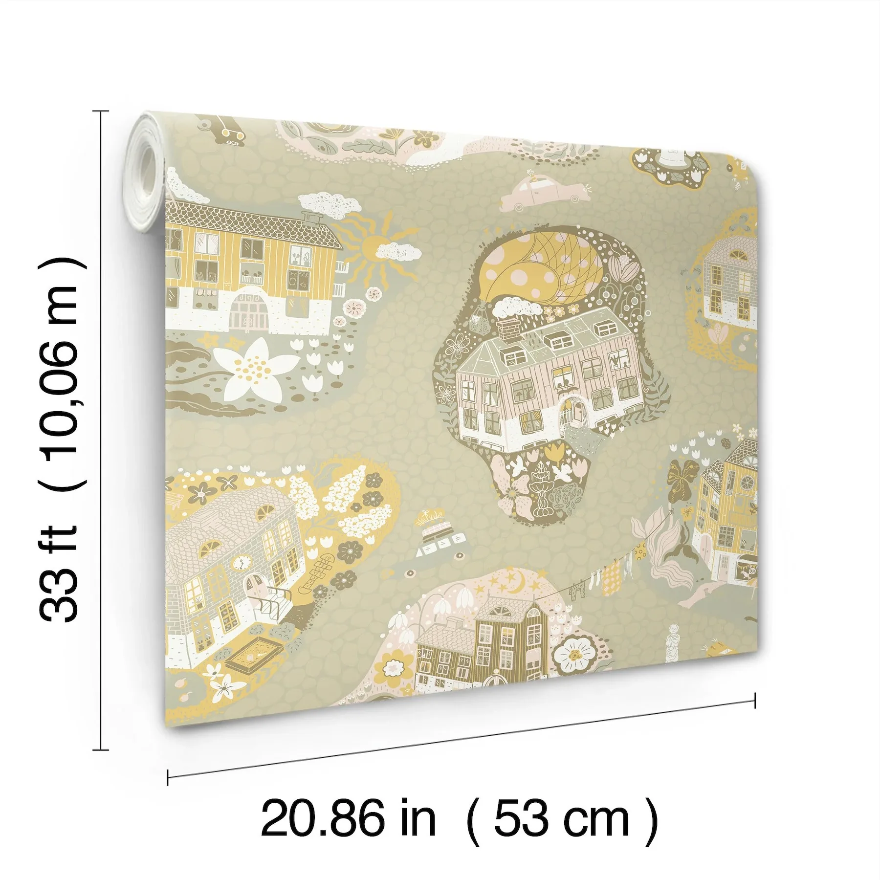 York Wallcoverings Staden Mustard Wallpaper | Wallpaper Twins York Wallcoverings Staden Mustard Wallpaper - SKU MB29008