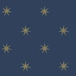 York Wallcoverings Star Splendor Navy & Metallic Gold Peel & Stick Wallpaper - SKU PSW1451RL