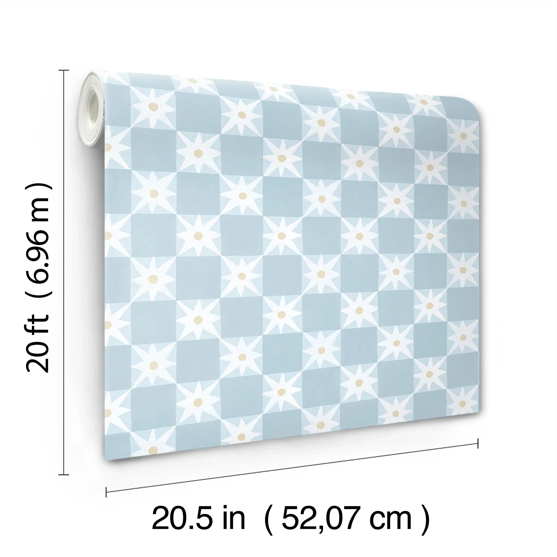York Wallcoverings Stardust Blue Checkerboard Peel & Stick Wallpaper - SKU PSW1588RL