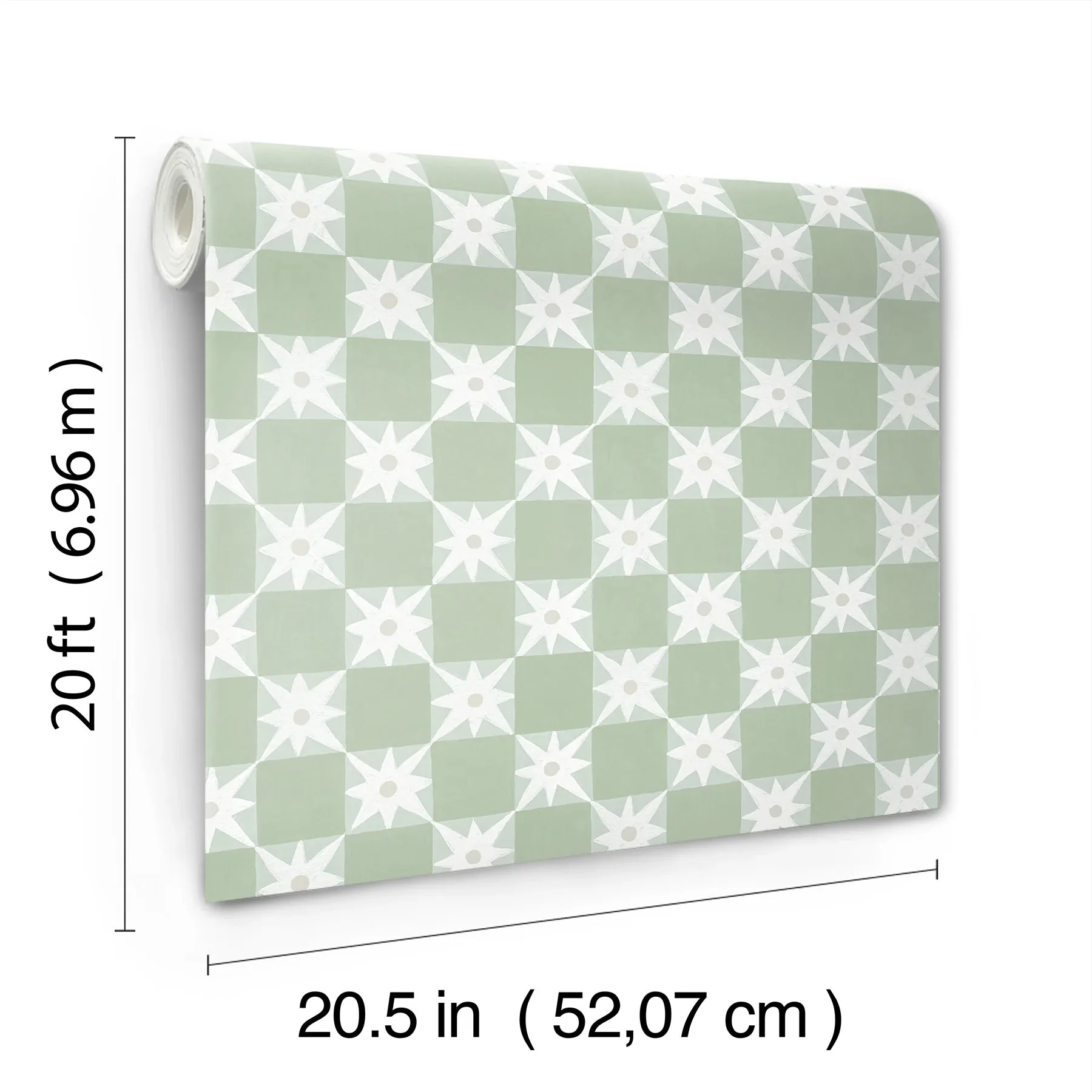 York Wallcoverings Stardust Green Checkerboard Peel & Stick Wallpaper - SKU PSW1587RL