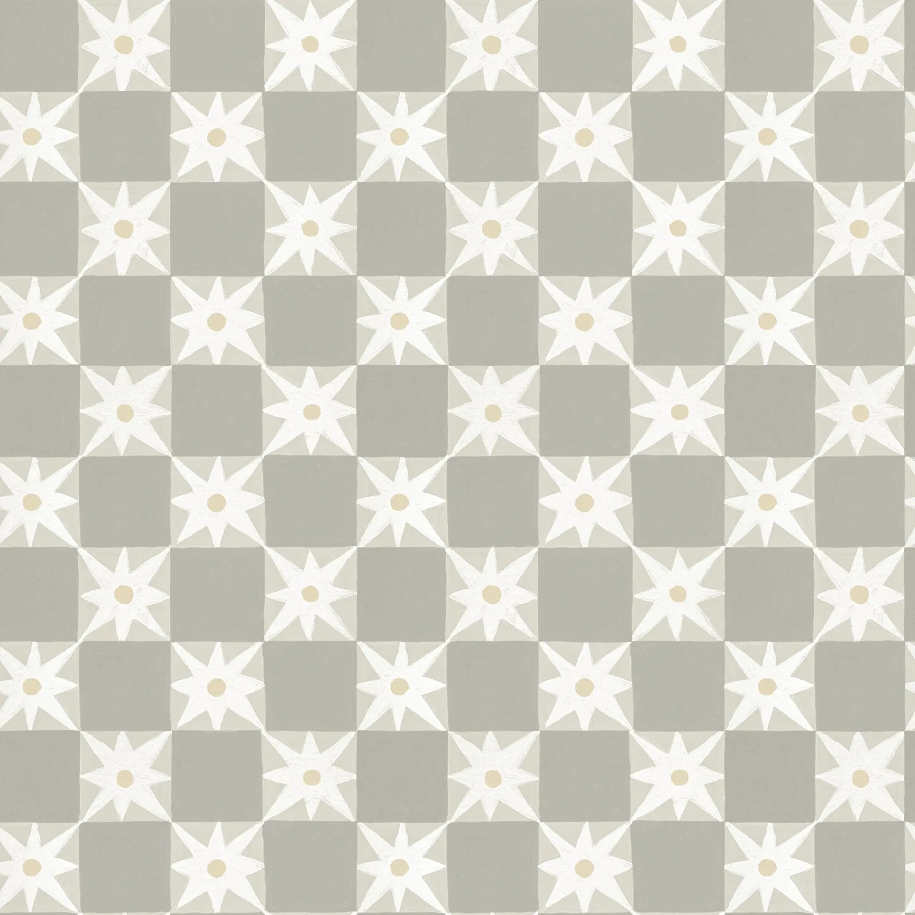 York Wallcoverings Stardust Warm Grey Checkerboard Peel & Stick Wallpaper - SKU PSW1589RL