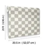 York Wallcoverings Stardust Warm Grey Checkerboard Peel & Stick Wallpaper - SKU PSW1589RL