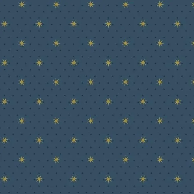 York Wallcoverings Stella Star Navy Metallic Wallpaper - SKU SP1498