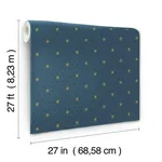 York Wallcoverings Stella Star Navy Metallic Wallpaper - SKU SP1498