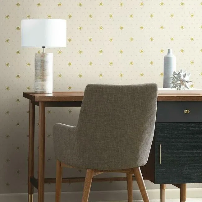York Wallcoverings Stella Star Off White Metallic Wallpaper | Wallpaper Twins York Wallcoverings Stella Star Off White Metallic Wallpaper - SKU SP1500