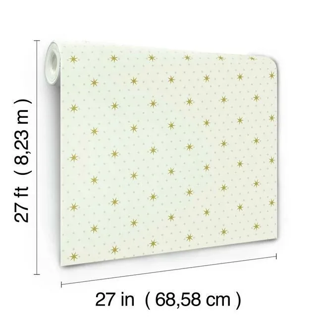 York Wallcoverings Stella Star Off White Metallic Wallpaper | Wallpaper Twins York Wallcoverings Stella Star Off White Metallic Wallpaper - SKU SP1500