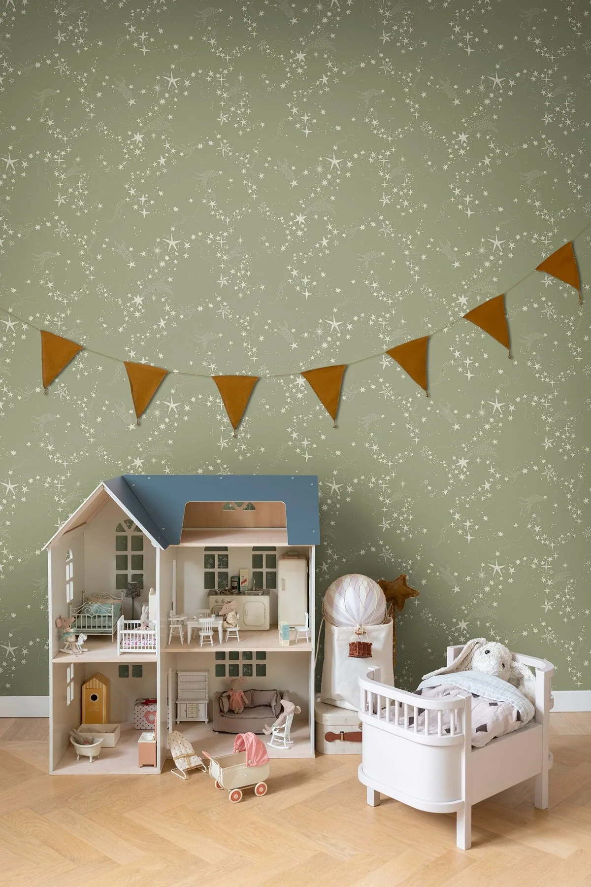 York Wallcoverings Stjarnhimmel Green Wallpaper - SKU MB29022