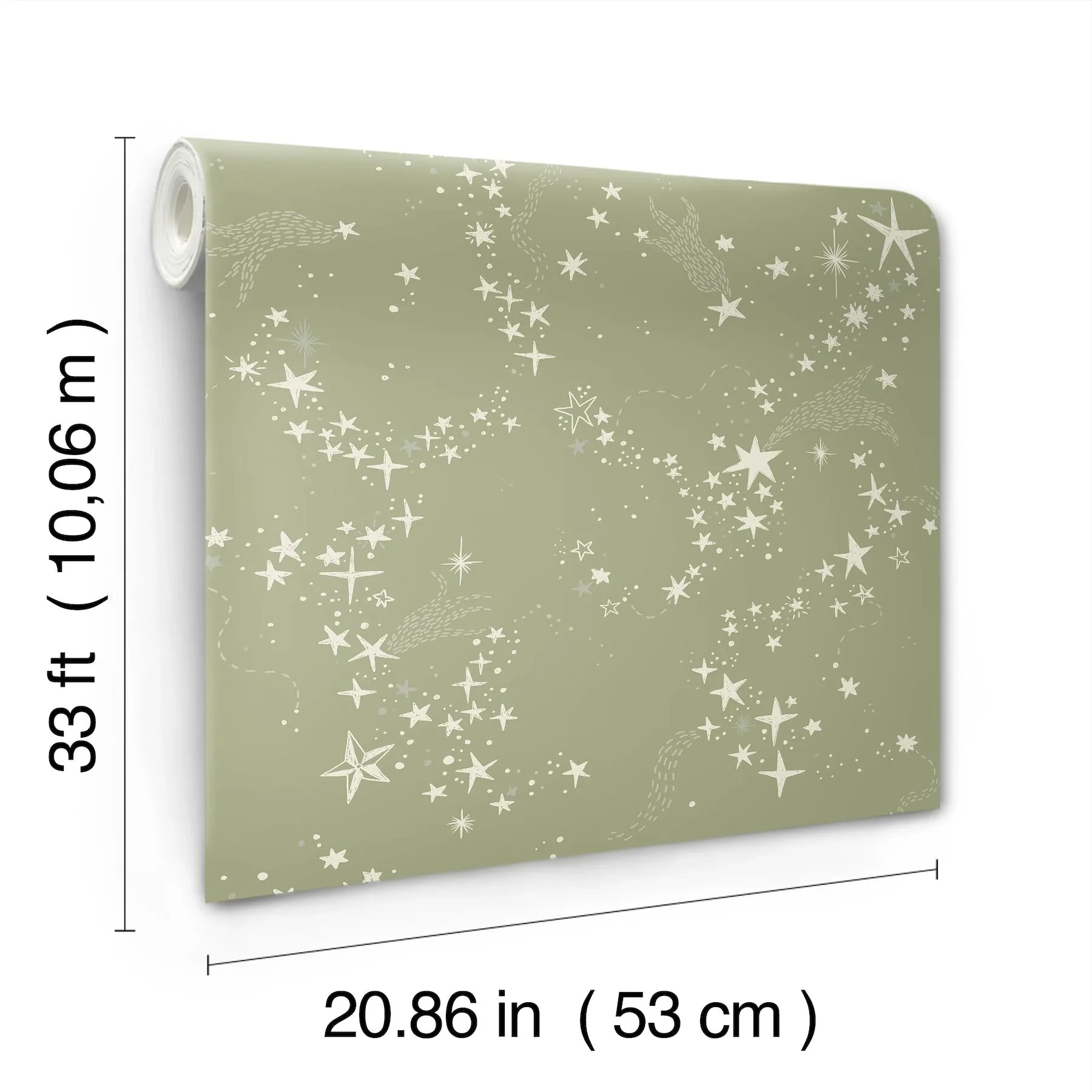 York Wallcoverings Stjarnhimmel Green Wallpaper - SKU MB29022