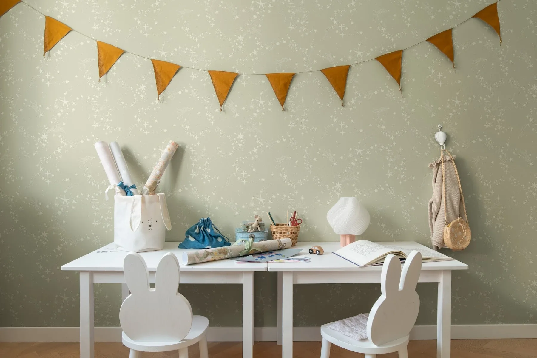 York Wallcoverings Stjarnhimmel Light Green Wallpaper - SKU MB29021
