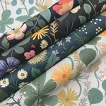 York Wallcoverings Strawberry Fields Black & Green Wallpaper - SKU RP7355