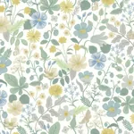 York Wallcoverings Strawberry Fields White & Green Wallpaper | Wallpaper Twins York Wallcoverings Strawberry Fields White & Green Wallpaper - SKU RP7357