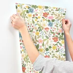 York Wallcoverings Strawberry Fields White & Red Wallpaper - SKU RP7354