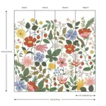 York Wallcoverings Strawberry Fields White Peel & Stick Wall Mural - SKU PSW1334M