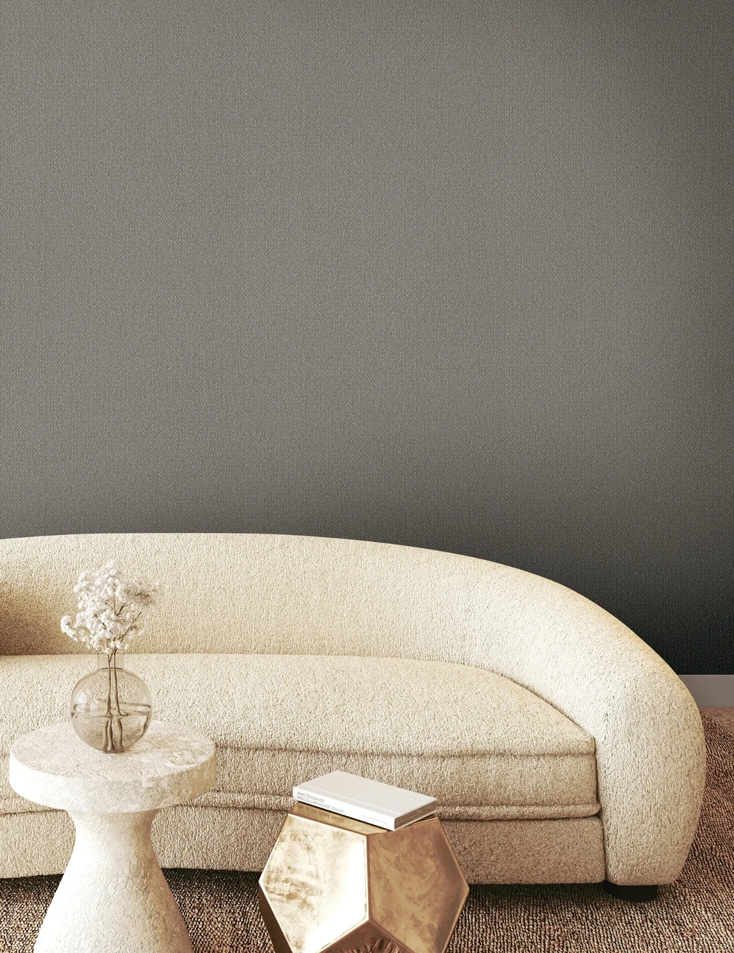 York Wallcoverings Stretched Hexagons Dark Silver Wallpaper - SKU Y6231106