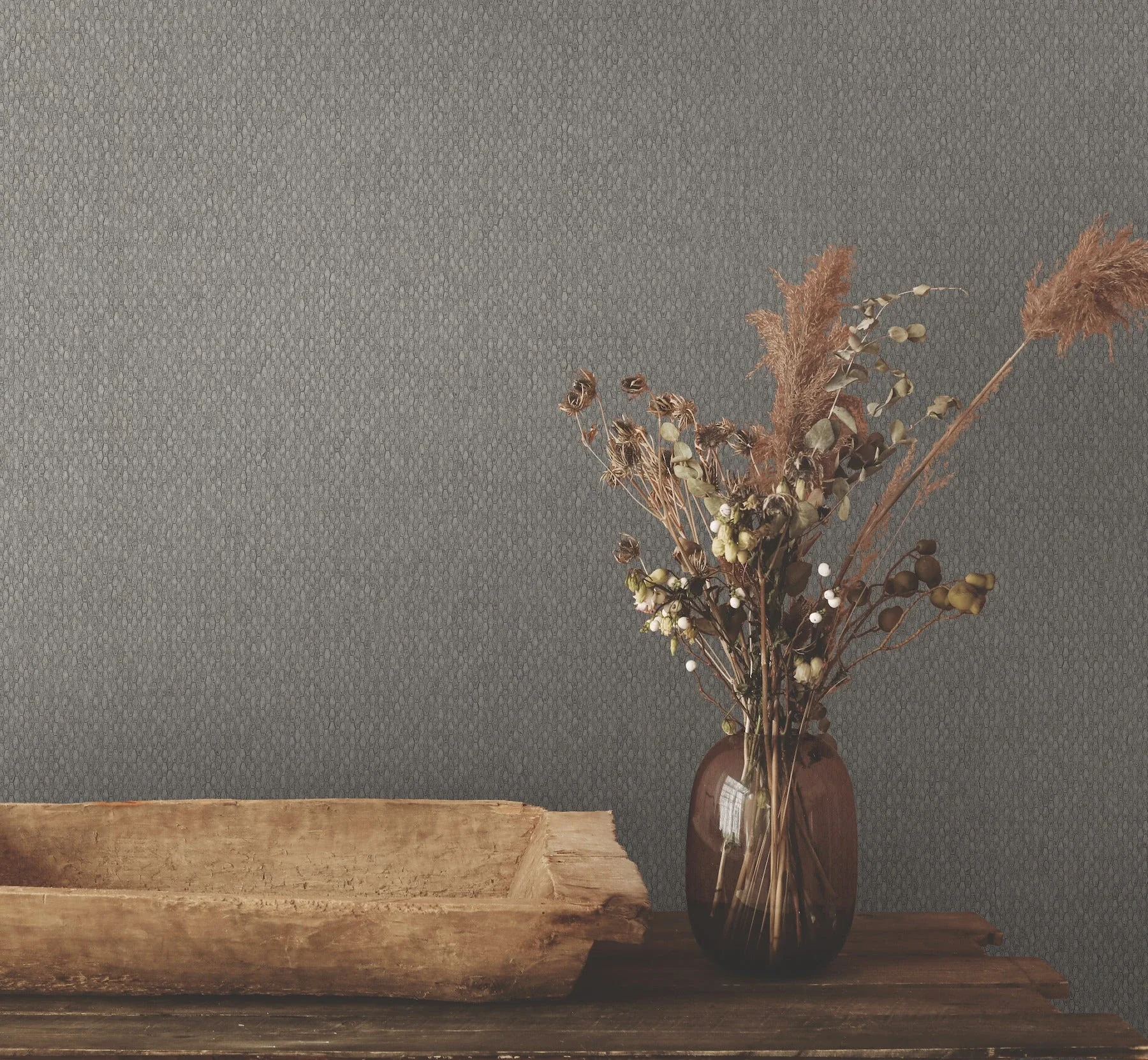 York Wallcoverings Stretched Hexagons Dark Silver Wallpaper - SKU Y6231106
