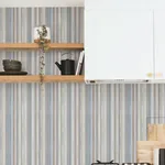 York Wallcoverings Striped Sunset Blue Grey Peel & Stick Wallpaper - SKU PSW1634RL