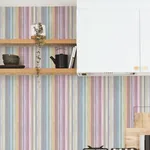 York Wallcoverings Striped Sunset Rainbow Peel & Stick Wallpaper - SKU PSW1633RL