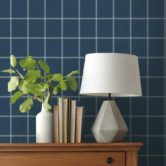 York Wallcoverings Sunday Best Blue Wallpaper - SKU MK1176